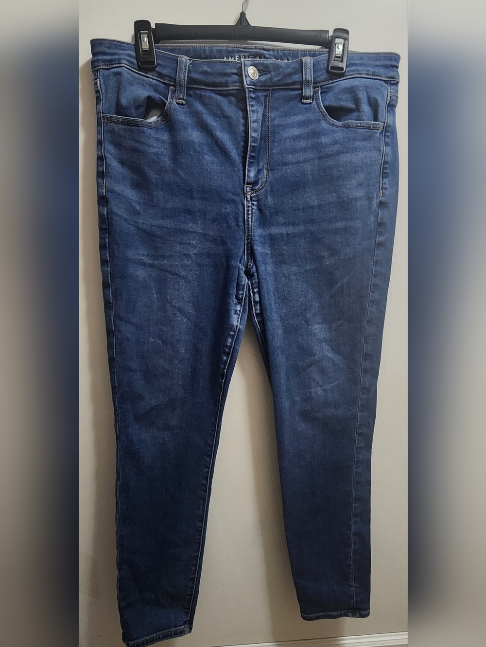 American Eagle Hi Rise Jegging Size 16 Blue Stretch